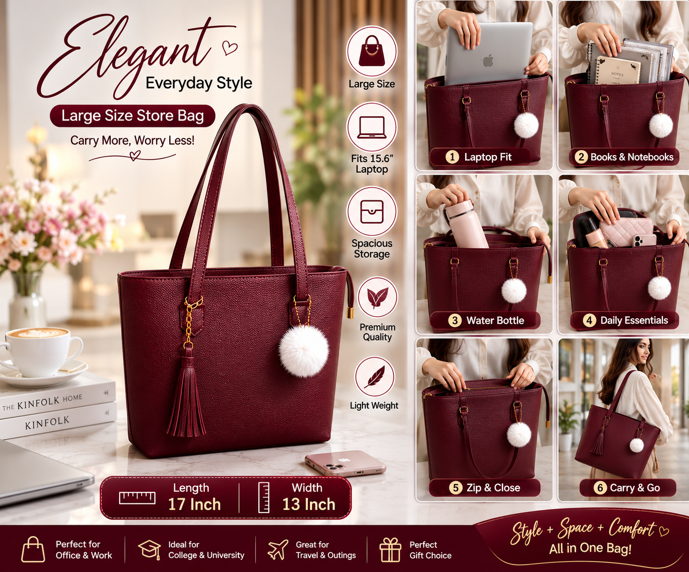 ALIFLAM Tote Laptop Bags
