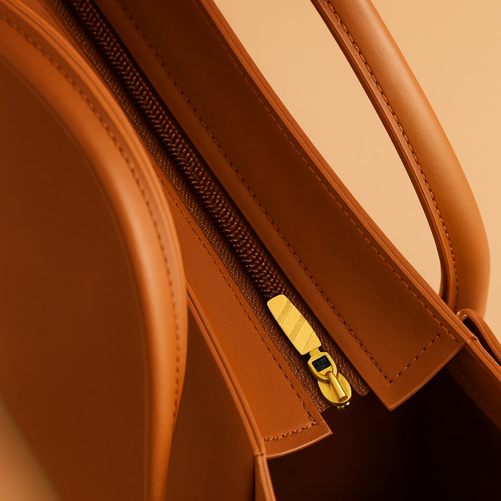 2 PC BROWN TOTE