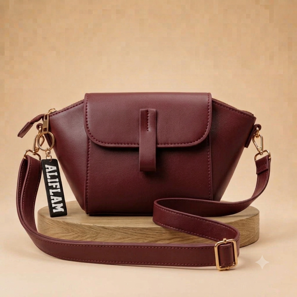 Mroon Velvet Shoulder Bag
