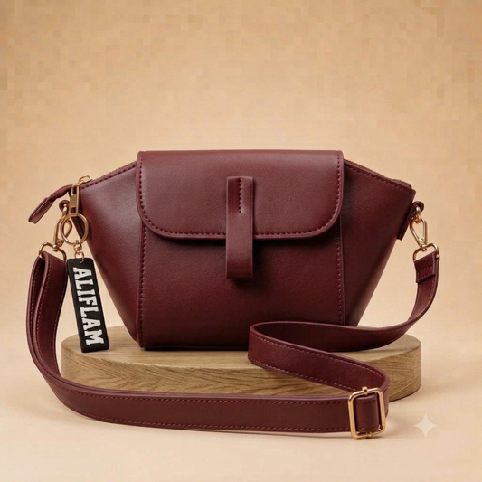 Mroon Velvet Shoulder Bag