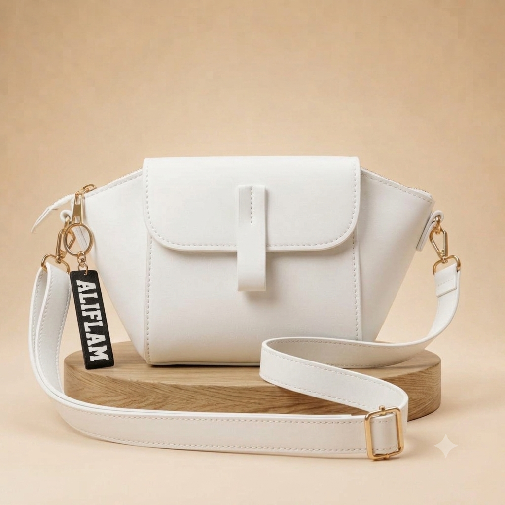 White Velvet Shoulder Bag