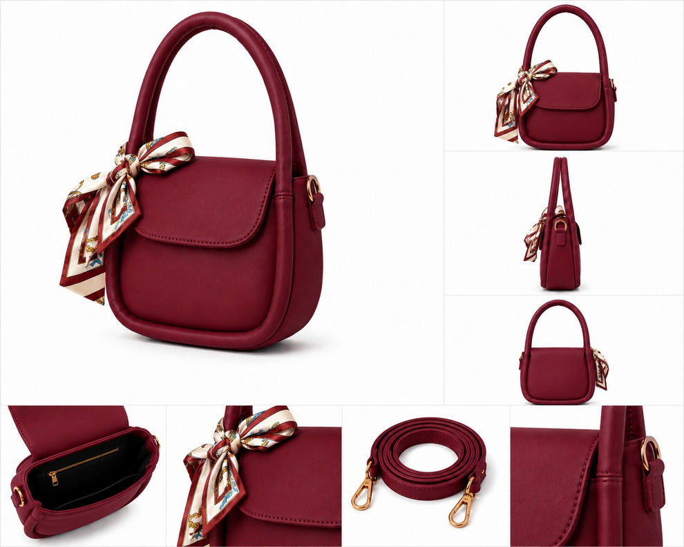 Crossbody Bag with Scarf For Women Fashion AlifLam